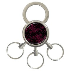 Pink Floral Pattern Background Wallpaper 3-ring Key Chains by BangZart