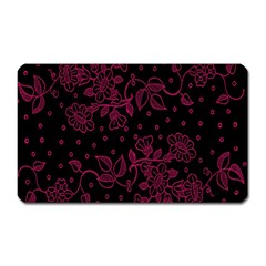 Pink Floral Pattern Background Wallpaper Magnet (rectangular) by BangZart