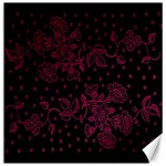 Pink Floral Pattern Background Wallpaper Canvas 16  x 16   15.2 x15.41  Canvas - 1