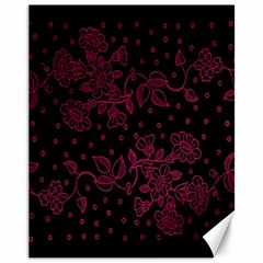 Pink Floral Pattern Background Wallpaper Canvas 11  X 14   by BangZart