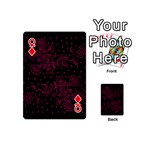 Pink Floral Pattern Background Wallpaper Playing Cards 54 (Mini)  Front - DiamondQ