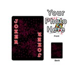 Pink Floral Pattern Background Wallpaper Playing Cards 54 (Mini)  Front - Joker2