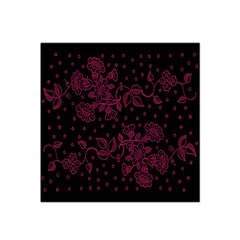 Pink Floral Pattern Background Wallpaper Satin Bandana Scarf