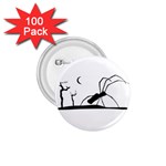 Dark Scene Silhouette Style Graphic Illustration 1.75  Buttons (100 pack)  Front