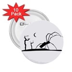 Dark Scene Silhouette Style Graphic Illustration 2.25  Buttons (10 pack)  Front