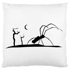 Dark Scene Silhouette Style Graphic Illustration Large Flano Cushion Case (two Sides) by dflcprints