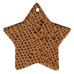 Giraffe Pattern Animal Print Star Ornament (two Sides) by paulaoliveiradesign