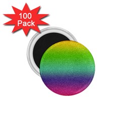 Metallic Rainbow Glitter Texture 1 75  Magnets (100 Pack)  by paulaoliveiradesign