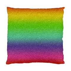 Metallic Rainbow Glitter Texture Standard Cushion Case (one Side) by paulaoliveiradesign