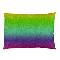 Metallic Rainbow Glitter Texture Pillow Case by paulaoliveiradesign