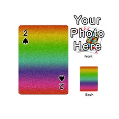 Metallic Rainbow Glitter Texture Playing Cards 54 (mini)  by paulaoliveiradesign