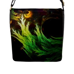 A Seaweed s Deepdream Of Faded Fractal Fall Colors Flap Messenger Bag (l)  by jayaprime