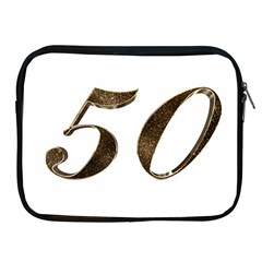 Number 50 Elegant Gold Glitter Look Typography Apple Ipad 2/3/4 Zipper Cases by yoursparklingshop
