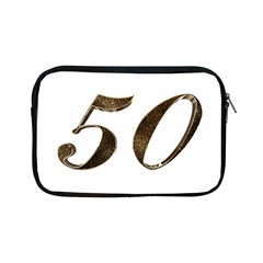 Number 50 Elegant Gold Glitter Look Typography Apple Ipad Mini Zipper Cases