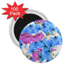 Tulips Flower Pattern 2 25  Magnets (100 Pack)  by paulaoliveiradesign
