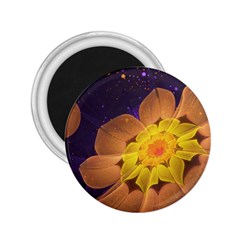 Beautiful Violet & Peach Primrose Fractal Flowers 2 25  Magnets by jayaprime