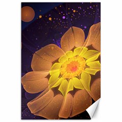 Beautiful Violet & Peach Primrose Fractal Flowers Canvas 20  X 30   by jayaprime