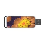 Beautiful Violet & Peach Primrose Fractal Flowers Portable USB Flash (Two Sides) Back