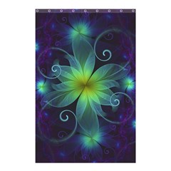 Blue And Green Fractal Flower Of A Stargazer Lily Shower Curtain 48  X 72  (small)  by jayaprime