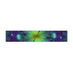 Blue And Green Fractal Flower Of A Stargazer Lily Flano Scarf (mini) by jayaprime