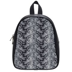 Black Floral Lace Pattern School Bags (small) 
