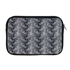 Black Floral Lace Pattern Apple Macbook Pro 17  Zipper Case