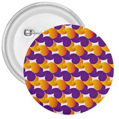 Purple And Yellow Abstract Pattern 3  Buttons