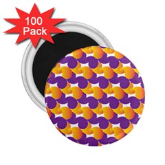 Purple And Yellow Abstract Pattern 2 25  Magnets (100 Pack)  by paulaoliveiradesign
