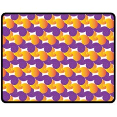 Purple And Yellow Abstract Pattern Fleece Blanket (medium) 