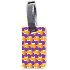 Purple And Yellow Abstract Pattern Luggage Tags (one Side) 