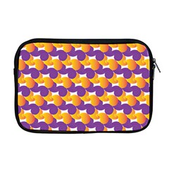Purple And Yellow Abstract Pattern Apple Macbook Pro 17  Zipper Case