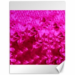 Hot Pink Floral Pattern Canvas 18  X 24   by paulaoliveiradesign