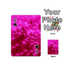 Hot Pink Floral Pattern Playing Cards 54 (mini)  by paulaoliveiradesign