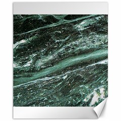Green Marble Stone Texture Emerald  Canvas 11  X 14   by paulaoliveiradesign