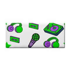 Green Music Pattern Cosmetic Storage Cases by TheLimeGreenFlamingo