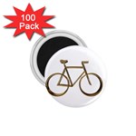 Elegant Gold Look Bicycle Cycling  1.75  Magnets (100 pack)  Front