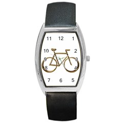Elegant Gold Look Bicycle Cycling  Barrel Style Metal Watch by yoursparklingshop
