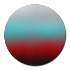 Frosted Blue and Red Round Mousepads