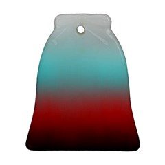 Frosted Blue and Red Ornament (Bell)