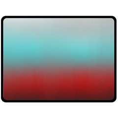 Frosted Blue and Red Double Sided Fleece Blanket (Large) 