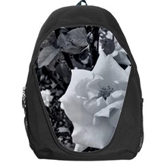 White Rose Black Back Ground Greenery ! Backpack Bag by CreatedByMeVictoriaB