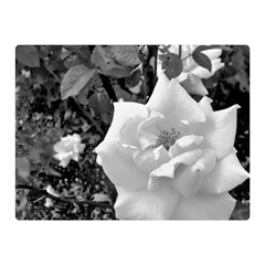 White Rose Black Back Ground Greenery ! Double Sided Flano Blanket (mini) 