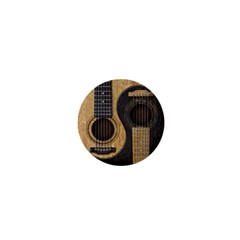Old And Worn Acoustic Guitars Yin Yang 1  Mini Magnets by JeffBartels