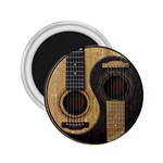 Old And Worn Acoustic Guitars Yin Yang 2.25  Magnets Front