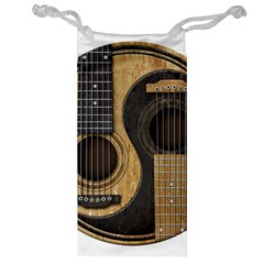 Old And Worn Acoustic Guitars Yin Yang Jewelry Bag by JeffBartels