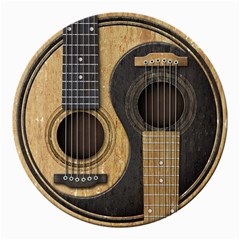 Old And Worn Acoustic Guitars Yin Yang Canvas 20  X 20   by JeffBartels