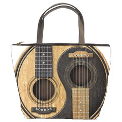 Old And Worn Acoustic Guitars Yin Yang Bucket Bags by JeffBartels