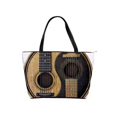 Old And Worn Acoustic Guitars Yin Yang Shoulder Handbags by JeffBartels