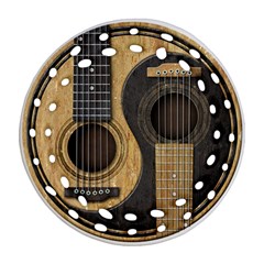 Old And Worn Acoustic Guitars Yin Yang Ornament (round Filigree) by JeffBartels