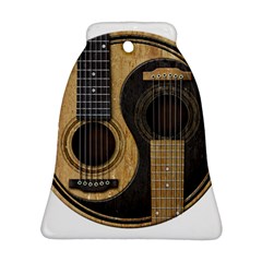 Old And Worn Acoustic Guitars Yin Yang Bell Ornament (two Sides) by JeffBartels